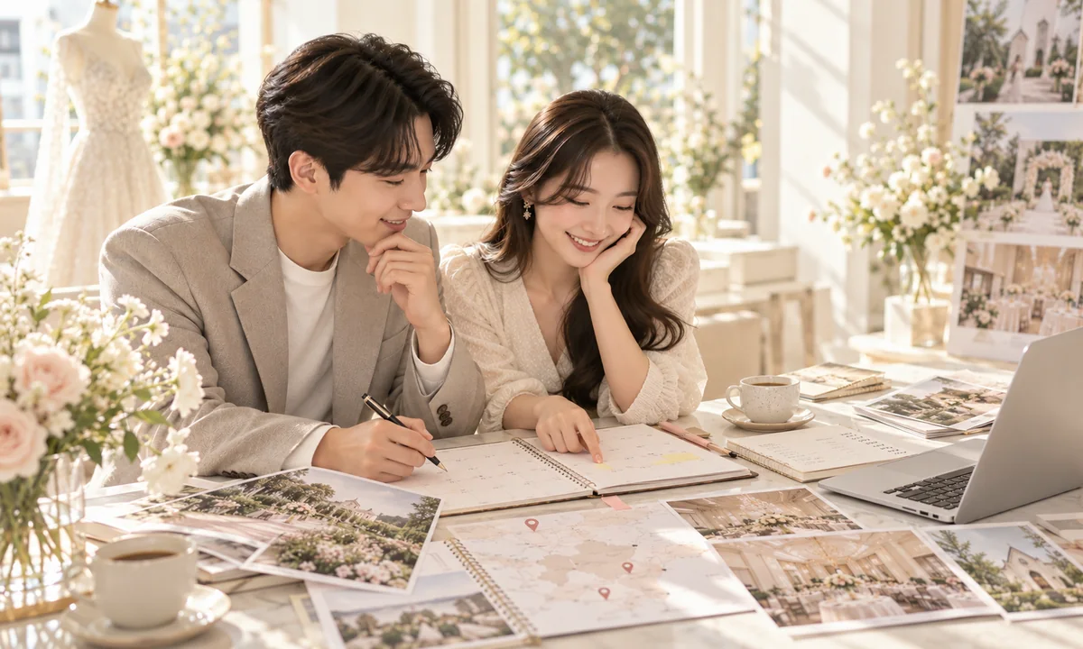 예식 일정과 지역, 예산을 함께 정리하는 예비부부